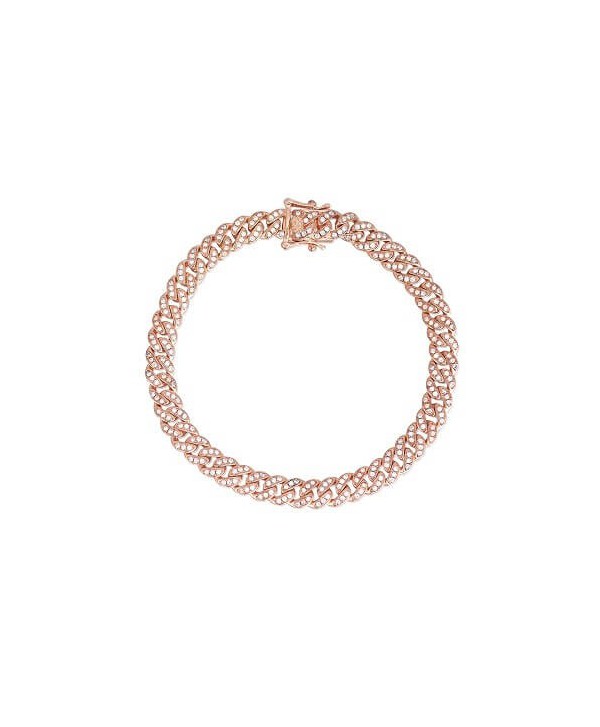 Bracciale Mabina catena rosata con zirconi 533333-m