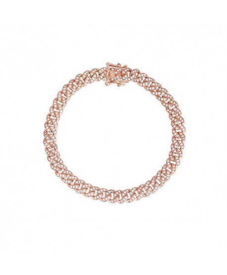 Bracciale Mabina catena rosata con zirconi 533333-m