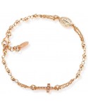 Bracciale Amen Rosario argento o oro rosa con zirconi