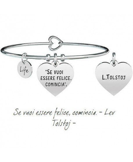 Bracciale Kidult Se vuoi essere felice...L. TOLSTOJ