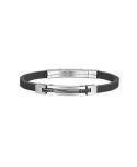 Bracciale 2Jewels Rubber nero con zirconi 232093