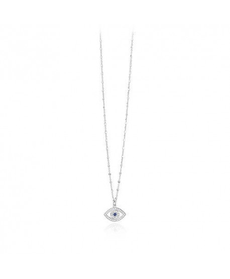 Collana Mabina Occhio argento e zircone blu 553314