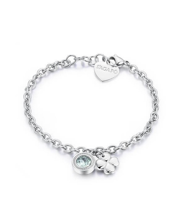 Bracciale S’Agapõ Lucky Light Quadrifoglio SKT12