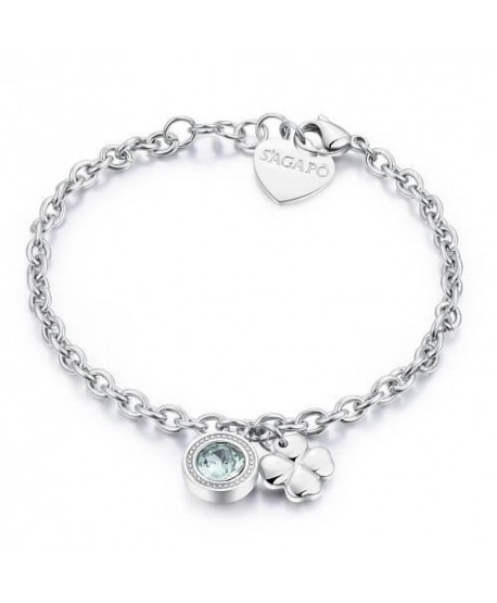 Bracciale S’Agapõ Lucky Light Quadrifoglio SKT12