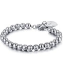 Bracciale S’Agapõ Happy sfere 5 mm acciaio argentato SHAC11