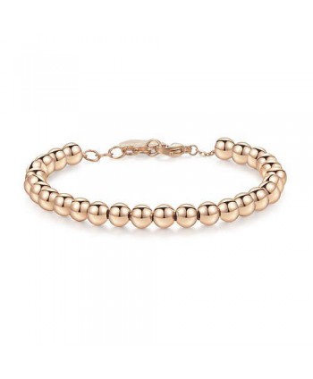 Bracciale S’Agapõ Happy sfere 5 mm acciaio rosato SHAC38