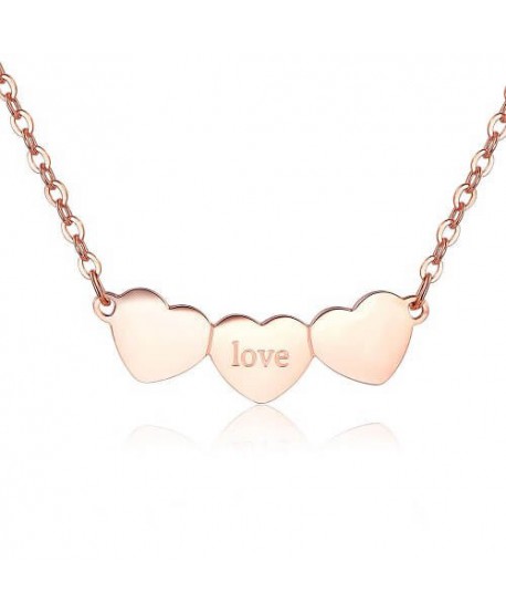 Collana S'agapò Trio Cuori rosé SRI10