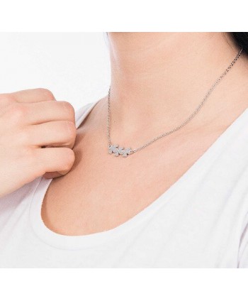 Collana Donna S'agapò Trio quadrifogli rosati SRI12