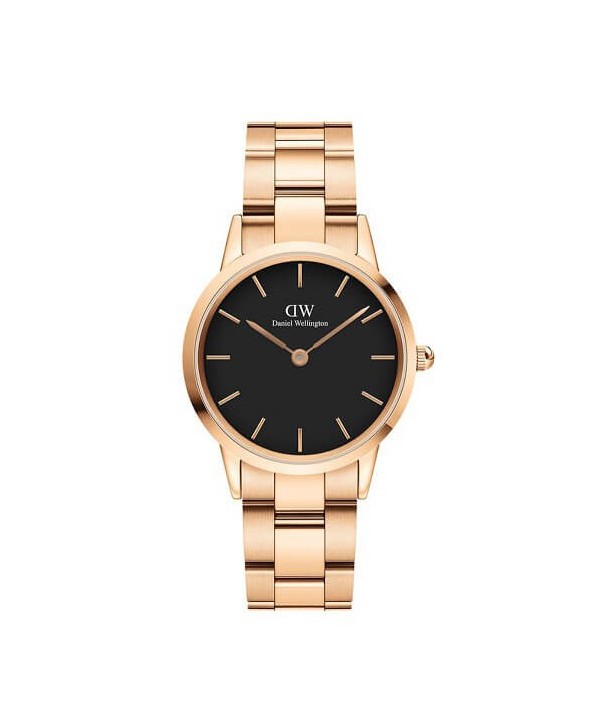 Orologio Daniel Wellington Icon Link black e rosé 28 mm DW00100214