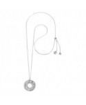 Collana lunga Marlù Vision Cerchio metallico argentato 33CO0011