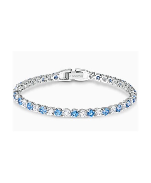 Bracciale Swarovski Tennis Deluxe blu e bianco 5536469