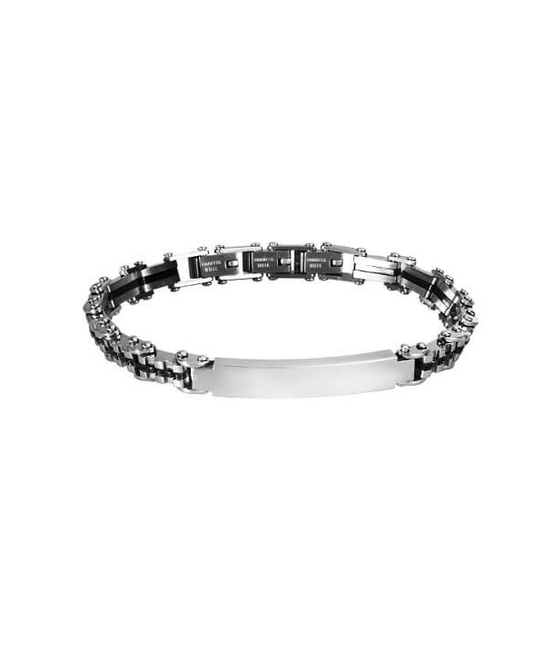 Bracciale 2Jewels Type argentato e nero