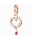 CHARM SWAROVSKI DONNA REMIX COLLECTION CHARM HEART, BIANCO, PLACCATO ORO ROSA 5441398