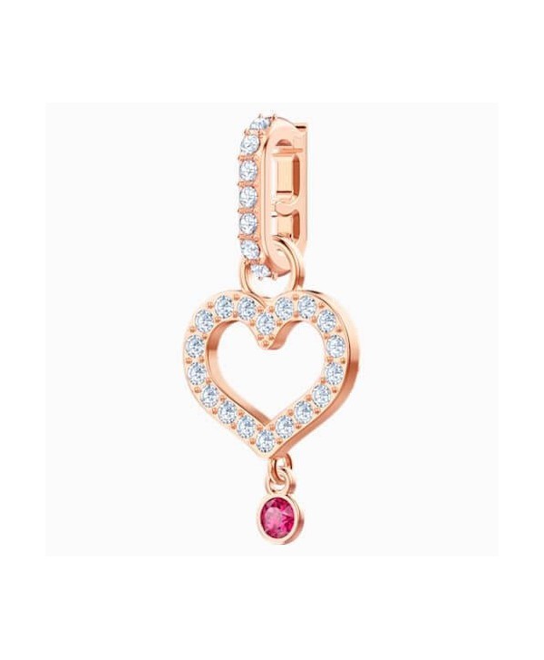 CHARM SWAROVSKI DONNA REMIX COLLECTION CHARM HEART, BIANCO, PLACCATO ORO ROSA 5441398