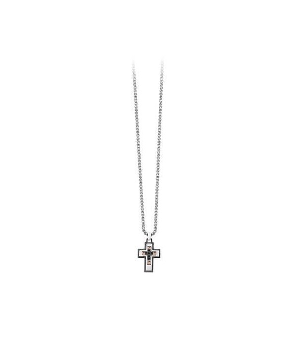 Collana 2Jewels Collezione Faith Croce zirconi neri 251629