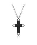 Collana Brosway CRUX croce grande nera BRX03