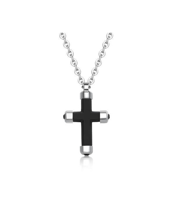 Collana Brosway CRUX croce grande nera BRX03