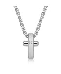 Collana Brosway Crux cristallo bianco BRX11