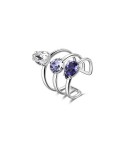 Anello Brosway Affinity cristalli swarovski bianco e viola BFF146