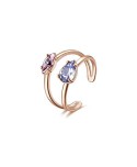 Anello Brosway Affinity rosato con cristalli viola e rosa BFF148B