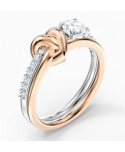 Anello Swarovski Lifelong Heart bicolore