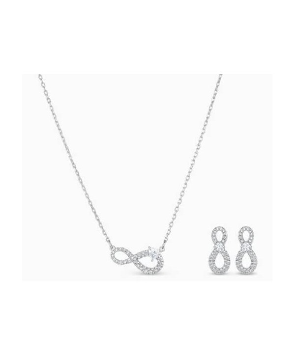 Set collana più orecchini Swarovski Infinity