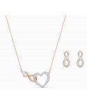 Set collana più orecchini Swarovski Infinity bicolore 5521040