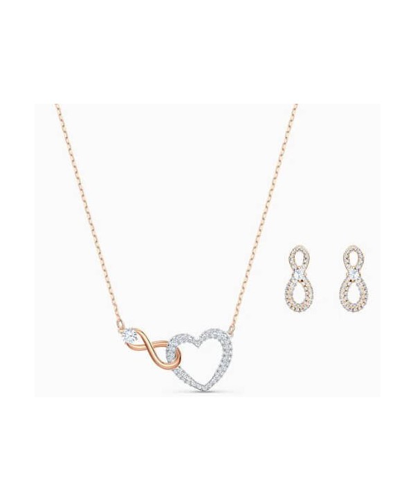 Set collana più orecchini Swarovski Infinity bicolore 5521040