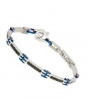 Bracciale Aragonesi Binario pvd blu BR0103