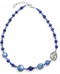 Collana Antica Murrina Natural Circle blu