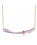 Collana Brosway Affinity oro rosa e viola BFF108