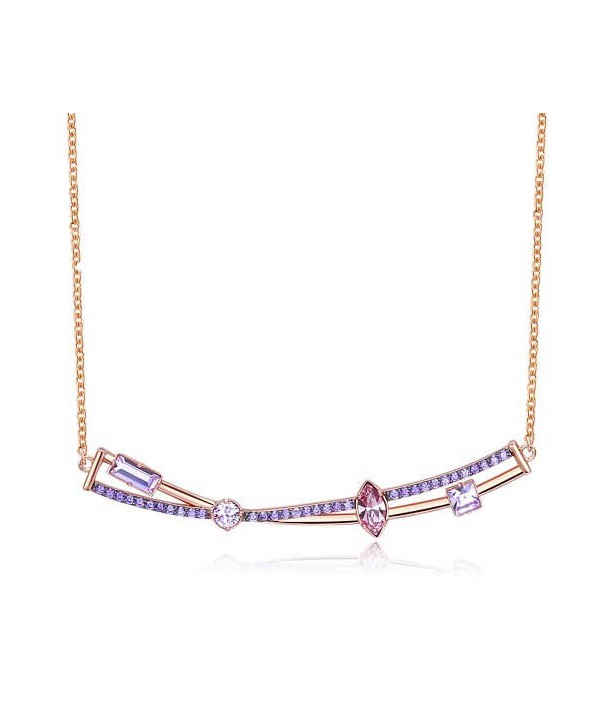 Collana Brosway Affinity oro rosa e viola BFF108