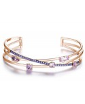 Bracciale rigido Brosway Affinity oro rosa e viola BFF117