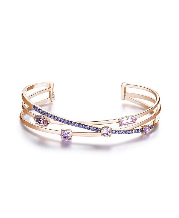 Bracciale rigido Brosway Affinity oro rosa e viola BFF117