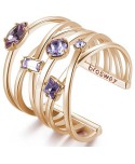 Anello fascia larga Brosway Affinity oro rosa e viola BFF126