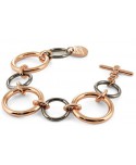 Bracciale Unoaerre Bronze oro rosa e nero