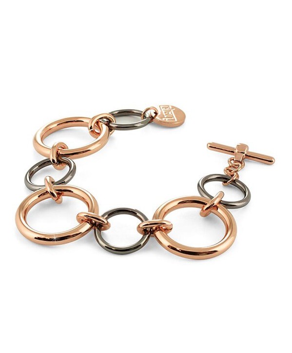 Bracciale Unoaerre Bronze oro rosa e nero