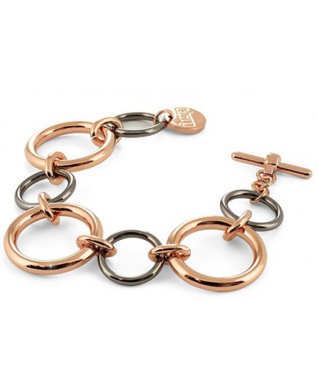 Bracciale Unoaerre Bronze oro rosa e nero