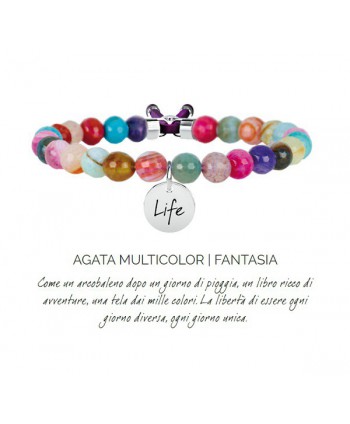 Bracciale Kidult Agata Multicolor|Fantasia