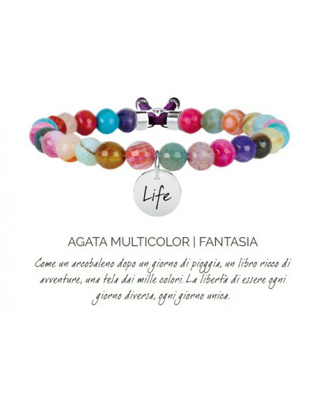 Bracciale Kidult Agata Multicolor|Fantasia