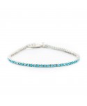 Bracciale Tennis Faga Collection zirconi colorati celeste