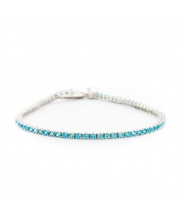 Bracciale Tennis Faga Collection zirconi colorati celeste
