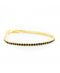 Bracciale Tennis Faga Collection dorato con zirconi neri