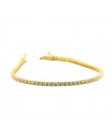 Bracciale Tennis Faga Collection dorato con zirconi bianchi