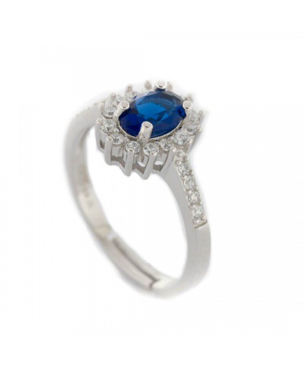 Anello Faga Collection zircone blu