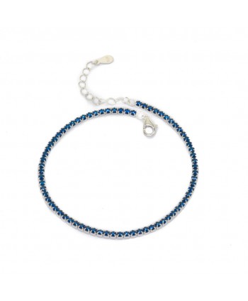 Bracciale Faga Collection Tennis regolabile blu