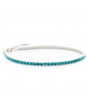 Bracciale Faga Collection Tennis regolabile celeste